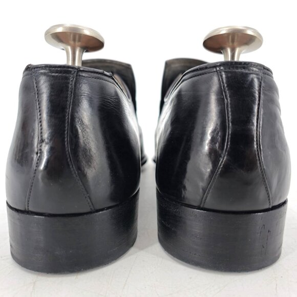 Vintage Barletta Handmade Italian Dress Shoes Mens 10.5C Black Leather Loafers - Picture 6 of 13